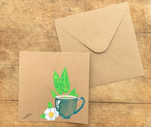 HANDPAINTED TEACUP CARD